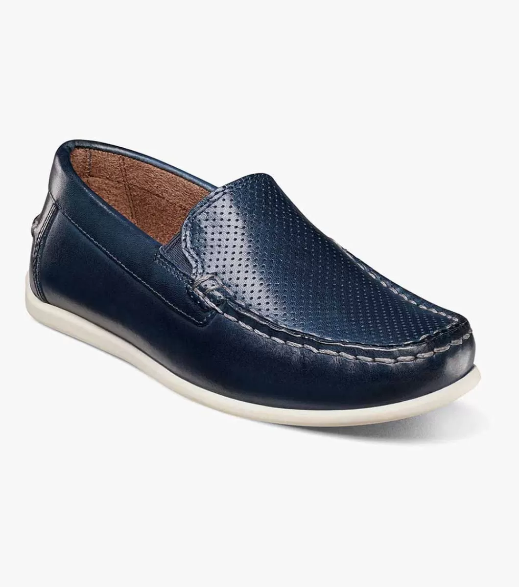 Clearance Florsheim Jasper Perf Jr. Navy