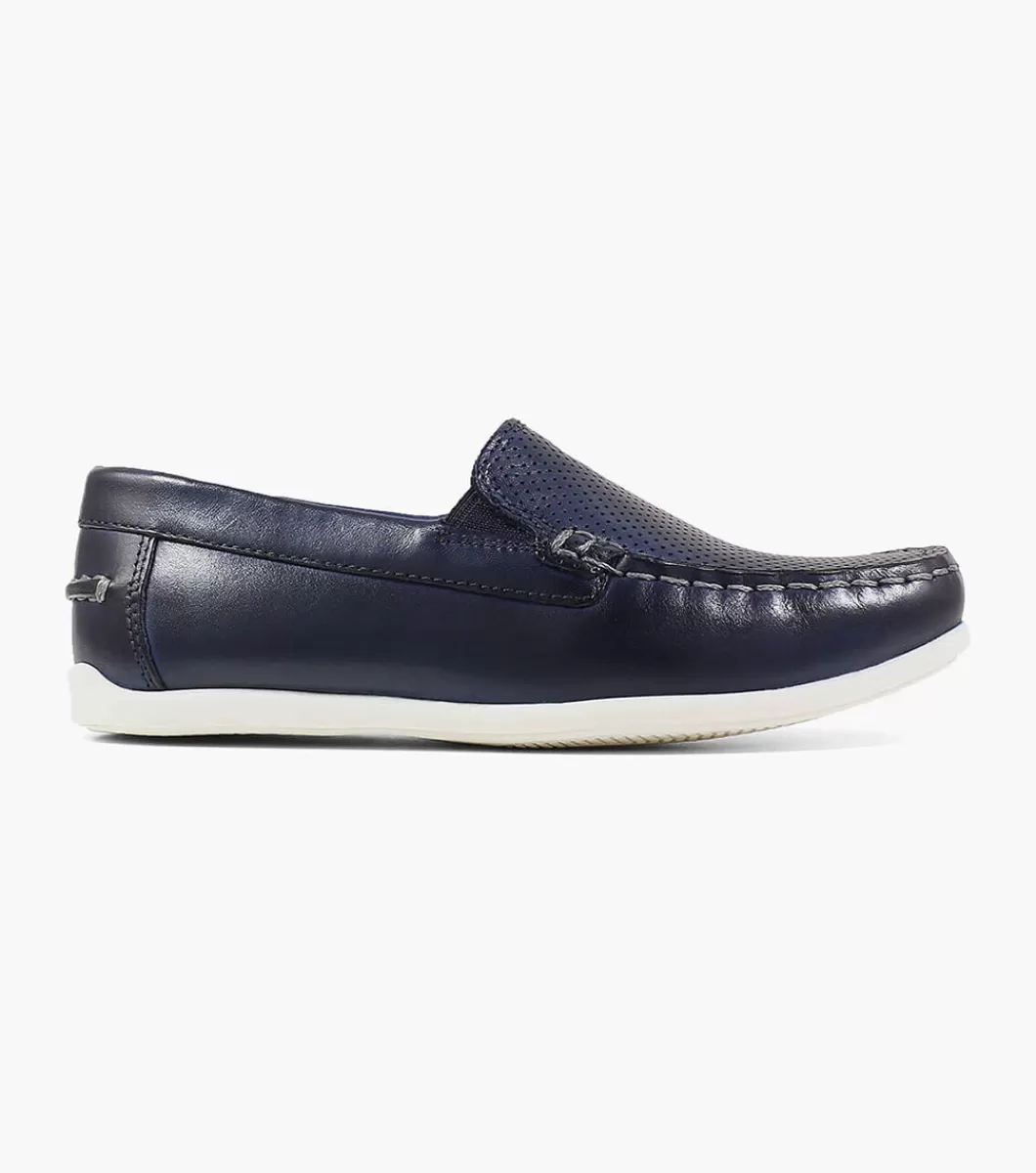 Clearance Florsheim Jasper Perf Jr. Navy